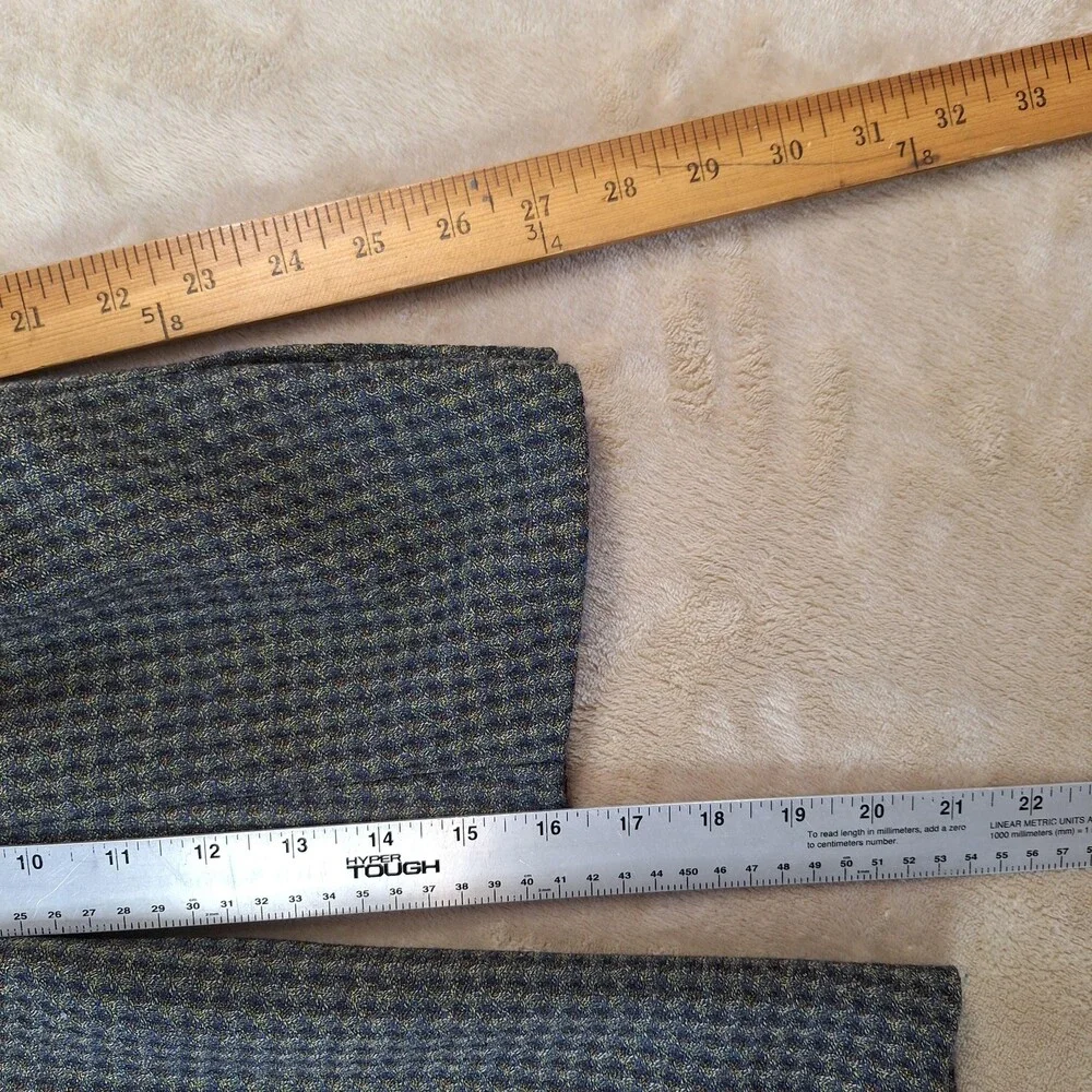 Vito Rufolo Suit Jacket Mens 46 Long Gray Wool Check Ventless 3 Button Italy